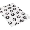 Ezee~Visit Black And White Dog Paw Print Pet Vet Mat (Scale/Lift)