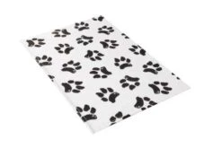 Ezee~Visit Black And White Dog Paw Print Pet Vet Mat (Scale/Lift)