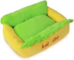 Hot Dog Design Pet Dog Bed,Soft Removable And Washable Pet Mat Dog House Dot Small Pet Animal Small Dog Bed -Dog Supplies Store 312Tep1bQ0L. AC