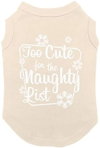 Too Cute For The Naughty List - Adorable Dog Shirt (Dark Gray, Small) 3 Too Cute For The Naughty List - Adorable Dog Shirt (Dark Gray, Small) - Image 3