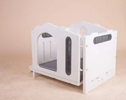 VATO Dog Kennel, Waterproof Plastic Doghouse For Small Pets, Durable Puppy House With Two Food Bowls, 22.8x20.9x22 Inches, Indoor And Outdoor, Up To 30 LBS (Grey) 10 VATO Dog Kennel, Waterproof Plastic Doghouse For Small Pets, Durable Puppy House With Two Food Bowls, 22.8x20.9x22 Inches, Indoor And Outdoor, Up To 30 LBS (Grey) -Dog Supplies Store 31EONLWVzFL