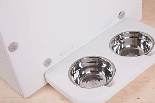 VATO Dog Kennel, Waterproof Plastic Doghouse For Small Pets, Durable Puppy House With Two Food Bowls, 22.8x20.9x22 Inches, Indoor And Outdoor, Up To 30 LBS (Grey) 6 VATO Dog Kennel, Waterproof Plastic Doghouse For Small Pets, Durable Puppy House With Two Food Bowls, 22.8x20.9x22 Inches, Indoor And Outdoor, Up To 30 LBS (Grey) - Image 6