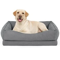 Dog Bed, Orthopedic Bolster Dog Beds For Extra Large Dogs. Egg Crate Foam Sofa With Removable Washable Bed Cover, Nonskid Bottom Couch, Pet Beds For Large&Extra Large Extra Large Size: 42"*32.5"