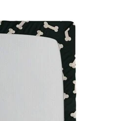 Lunarable Dog Bone Fitted Sheet Set, Simplistic Doodle Dog Food Bone Background Canine Animal Care Theme, Decorative Bedding All-Round Elastic Pocket 2 Pcs, Full Size, Ivory And Charcoal Grey -Dog Supplies Store 31JTsPgR3RL