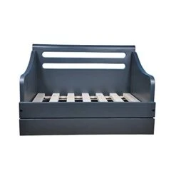 Iconic Pet Sassy Paws Multipurpose Wooden Pet Bed With Feeder For Dogs & Cats -Dog Supplies Store 31KJUYe2QYL