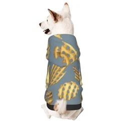 Topnuguri Fries Pattern Fast Food Pet Dog Costume Cats Wear Vest Cloth Outfit Sweatshirts Jacket Pullover