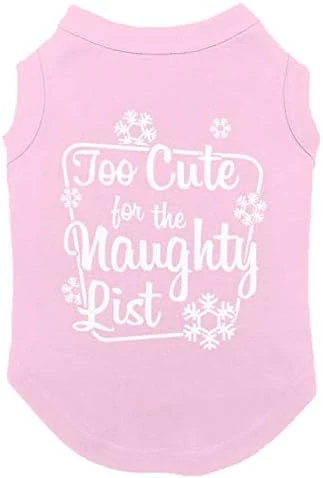 Too Cute For The Naughty List - Adorable Dog Shirt (Dark Gray, Small) 7 Too Cute For The Naughty List - Adorable Dog Shirt (Dark Gray, Small) - Image 7