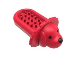 Dog Crate Training Tool, Dog Training Aid For Secures To Crate Peanut Butter Toy, Dog Kennel Therapy Training Slow Feeder Toy For Reduces Anxiety, Dog Crate Toy(Red)