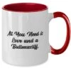 All You Need Is Love And A Bullmastiff. Two Tone 11oz Mug, Bullmastiff Dog Present From Friends, Best Cup For Pet Lovers, Bullmastiff Dog Toys, Bullmastiff Dog Beds, Bullmastiff Dog Food,