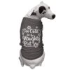 Too Cute For The Naughty List - Adorable Dog Shirt (Dark Gray, Small)