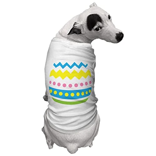 Easter Egg Outfit - Bunny Dye Colorful Dog Shirt (White, Large) 2 Easter Egg Outfit - Bunny Dye Colorful Dog Shirt (White, Large) - Image 2