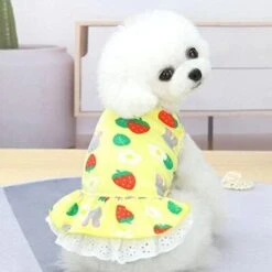 Sexy Soft Pet Clothing Dog Dresses Summer Cherry Pattern Pink White Yellow Cool Shirt Skirt Puppy Cat Dress Costume A2 L -Dog Supplies Store 31qbmmym9BL. AC