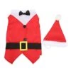 OKJHFD 4 Sizes Dog Christmas Clothes, Light Comfortable Funny Warm Dog Christmas Clothes With Hat For Small Medium Large Dogs (L)