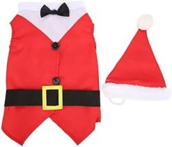 OKJHFD 4 Sizes Dog Christmas Clothes, Light Comfortable Funny Warm Dog Christmas Clothes With Hat For Small Medium Large Dogs (L) -Dog Supplies Store 31qkcbTPZqL. AC 3