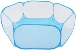 Small Pet Playpen Interactive Portable Foldable Small Pet Cage Tent Heavy Duty Pet Cage Tent Blue -Dog Supplies Store 31r1YW73AzL. AC 1