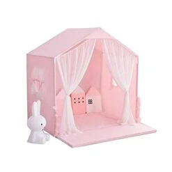 YangYan Pet Tent Nest Four Seasons Universal Removable And Washable Dog Kennel Teddy Small Dog Cat Pet Princess Bed Spring Summer Tent (Color : Pink, Size : 40cmx35cmx50cm) -Dog Supplies Store 31tIhHUeR1L
