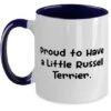 Inspire Russell Terrier Dog Gifts, Proud To Have A, Birthday Gifts, Two Tone 11oz Mug For Russell Terrier Dog From Friends, Pet Toys, Cat Toys, Dog Toys, Pet Food, Cat Food, Dog Food