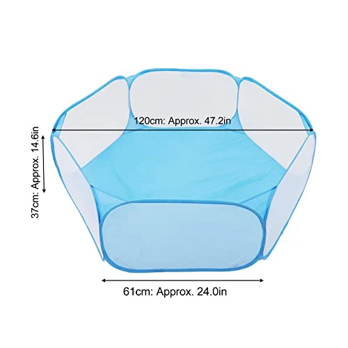Small Animals Tent, Foldable Pet Playpen Portable Outdoor Exercise Yard Fence For Cat Rabbits Bunny Hamster Guinea Pig Chinchillas Blue 5 Small Animals Tent, Foldable Pet Playpen Portable Outdoor Exercise Yard Fence For Cat Rabbits Bunny Hamster Guinea Pig Chinchillas Blue - Image 5