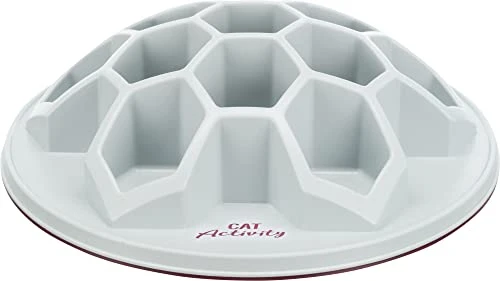 TRIXIE Cat Activity Slow Feeder - Bee Hive Design, Cat Bowl, Cat Food Plate, Pet Feeding Bowl, Helps Stop Bloat, Prevents Obesity, Improves Digestion, White 1 TRIXIE Cat Activity Slow Feeder - Bee Hive Design, Cat Bowl, Cat Food Plate, Pet Feeding Bowl, Helps Stop Bloat, Prevents Obesity, Improves Digestion, White