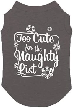 Too Cute For The Naughty List - Adorable Dog Shirt (Dark Gray, Small) 28 Too Cute For The Naughty List - Adorable Dog Shirt (Dark Gray, Small) -Dog Supplies Store 410L22rnZL. AC 2