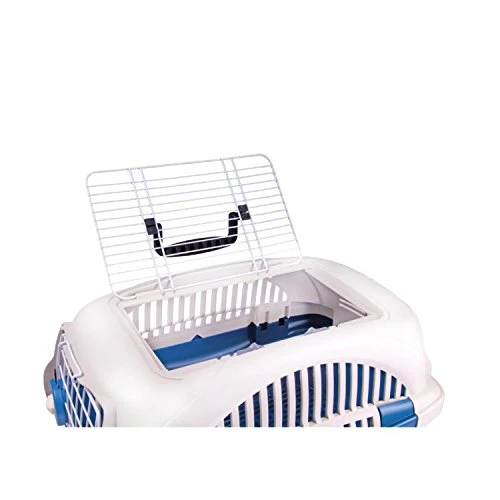 Choco Nose Travel Kennel Set - Durable Top Load Pet Carrier/Crate For Animals Under 12 Lb, Small Dogs/Puppy/Cat/Rabbit- Includes Patented No Drip Water Bottle, Portable Water Bottle + Food Bowl, Blue 3 Choco Nose Travel Kennel Set - Durable Top Load Pet Carrier/Crate For Animals Under 12 Lb, Small Dogs/Puppy/Cat/Rabbit- Includes Patented No Drip Water Bottle, Portable Water Bottle + Food Bowl, Blue - Image 3