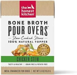 The Honest Kitchen Bone Broth POUR OVERS™ Wet Toppers For Dogs(Chicken Strew) 5.5 Oz (Pack Of 12) 13 The Honest Kitchen Bone Broth POUR OVERS™ Wet Toppers For Dogs(Chicken Strew) 5.5 Oz (Pack Of 12) -Dog Supplies Store 4118YDc4fL. AC