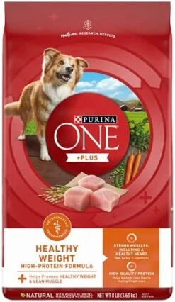 Purina ONE Plus Healthy Weight High-Protein Dog Food Dry Formula - 31.1 Lb. Bag -Dog Supplies Store 4119OwuZrvS. AC