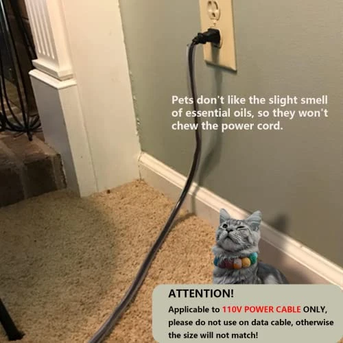 Z&X Pet Chew Proof Cord Protector 10 FT, Silicone Rubber Cable Protector, Fresh Scent Makes Your Pet Lose Interest In Chewing Power Cords, No Chew, Keeping Your Fur Baby Safe From Electric Shock 4 Z&X Pet Chew Proof Cord Protector 10 FT, Silicone Rubber Cable Protector, Fresh Scent Makes Your Pet Lose Interest In Chewing Power Cords, No Chew, Keeping Your Fur Baby Safe From Electric Shock - Image 4