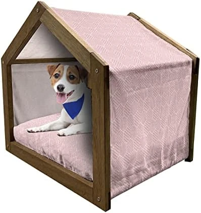 Ambesonne Mushroom Wooden Pet House, Repetitive Autumnal Forest Porcini Flora Nature Food, Indoor & Outdoor Portable Dog Kennel With Pillow And Cover, Small, Ivory Multicolor 13 Ambesonne Mushroom Wooden Pet House, Repetitive Autumnal Forest Porcini Flora Nature Food, Indoor & Outdoor Portable Dog Kennel With Pillow And Cover, Small, Ivory Multicolor - Image 13