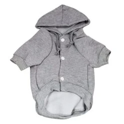 GENERIC Cupcake Dog Hoodie With Pocket - Food Dog Coat - Printed Dog Clothing - Gray, L