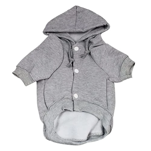 GENERIC I Love You More Than Pizza Dog Hoodie With Pocket - Cute Design Dog Coat - Funny Food Dog Clothing - Gray, 2XL 1 GENERIC I Love You More Than Pizza Dog Hoodie With Pocket - Cute Design Dog Coat - Funny Food Dog Clothing - Gray, 2XL