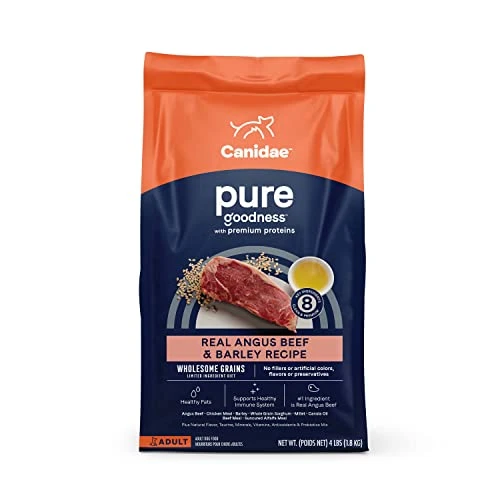 CANIDAE Pure Real Beef & Barley Recipe Adult Dry Dog 4 LB 1 CANIDAE Pure Real Beef & Barley Recipe Adult Dry Dog 4 LB