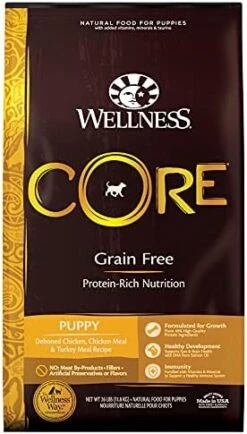 Wellness CORE Natural Grain Free Dry Dog Food, Puppy, 26-Pound Bag -Dog Supplies Store 414 Gl8v1hL. AC