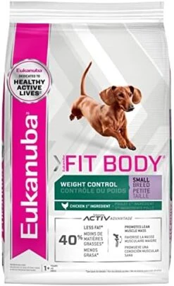 Eukanuba Fit Body Weight Control Small Breed Dry Dog Food, 4 Lb. Bag -Dog Supplies Store 4146I0HqbYL. AC 1