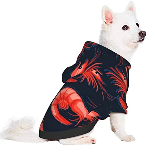 Shrimp Pattern Sea Food Pet Dog Costume Pets Wear Hoodies Fall Cloth Sweaters Sweatshirts Jacket Pullover 3 Shrimp Pattern Sea Food Pet Dog Costume Pets Wear Hoodies Fall Cloth Sweaters Sweatshirts Jacket Pullover - Image 3