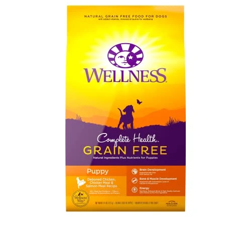 Wellness Complete Health Natural Grain Free Dry Puppy Food, Chicken & Salmon, 24-Pound Bag 1 Wellness Complete Health Natural Grain Free Dry Puppy Food, Chicken & Salmon, 24-Pound Bag