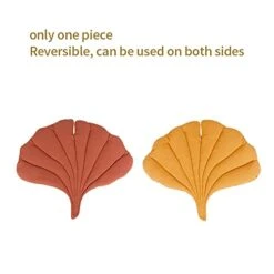 Lowpricenice Dog Couch Bed Pet Leaf Shape Sleeping Mat Washable Bite-Resistant Double-Sided Pad For Medium Small Dogs Cats Ginkgo Leaf Mat (Both Sides)