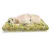 Ambesonne Corn Pet Bed, Vegetable Organic Food Realistic Illustration Yellow Corn Stalks Agriculture, Chew Resistant Pad For Dogs And Cats Cushion With Removable Cover, 24" X 39", Yellow Green White