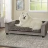 Enchanted Home Pet Gray Luna Pet Sofa, 41.75" L X 26.5" W, Large