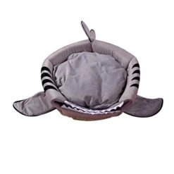 YangYan Dog House Shark Washable House Pet Bed Shark Dog Bed Cat Beds; Mats House Sleeping Sofa Bed Removable Cushion S/M For Dog Cat (Color : Pink, Size : M 0 4kg) -Dog Supplies Store 4169lg8SvdL