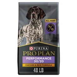 Purina Pro Plan High Calorie, High Protein Dry Dog Food, 30/20 Chicken & Rice Formula - 48 Lb. Bag