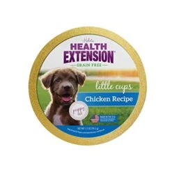 Health Extension Wet Dog Food, Grain-Free, Natural Food Cups For Puppies With Added Vitamins, Include 6 Chicken Recipe Cups & 6 Turkey Recipe Cups, Each Cup Weight (3.5 Oz / 99.2 G) -Dog Supplies Store 418TSxuBZTL