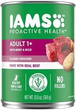 IAMS PROACTIVE HEALTH Adult Wet Dog Food Classic Ground With Chicken And Whole Grain Rice, 12-Pack Of 13 Oz. Cans -Dog Supplies Store 419jkJHMMOL. AC