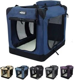 EliteField 3-Door Folding Soft Dog Crate (2 Year Warranty), Indoor & Outdoor Pet Home, Multiple Sizes And Colors Available (42" L X 28" W X 32" H, Purple) -Dog Supplies Store 419sgZ7maL. AC