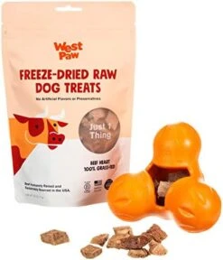 WEST PAW Dog Chew Toy And Puppy Training Treats Bundle, Zogoflex Tux Treat Dispensing Dog Chew Toy, Granny Smith, Small And Beef Heart Freeze-Dried Raw Dog Treats, Made In USA -Dog Supplies Store 41AEccV65cL. AC