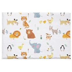 Cartoon Animal Zoo Decorative Doormat 18"x30", Non Slip Non Shedding Absorbent Indoor Area Rug, Washable Thick Plush Door Mat For Front Layered Kitchen Bathroom, Dog Tiger Lion Elephant Penguin Goat 18 Cartoon Animal Zoo Decorative Doormat 18"x30", Non Slip Non Shedding Absorbent Indoor Area Rug, Washable Thick Plush Door Mat For Front Layered Kitchen Bathroom, Dog Tiger Lion Elephant Penguin Goat -Dog Supplies Store 41APYTo2oZL