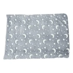 Dog Crate Bed Pad Dog Bed Mat Soft Crate Mat Glowing Pet Mattress Puppy Potty Training Pad Play Mat For Dog Sleeping Fur Pet Blanket For Winter Cat Animal Grey 70X90CM