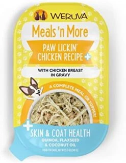 Weruva Dog Meals 'n More Natural Wet Dog Food, Paw Lickin’ Chicken Recipe Plus Skin & Coat Health, 3.5oz Cup (Pack Of 12) 20 Weruva Dog Meals 'n More Natural Wet Dog Food, Paw Lickin’ Chicken Recipe Plus Skin & Coat Health, 3.5oz Cup (Pack Of 12) -Dog Supplies Store 41BJ3lWrC0L. AC