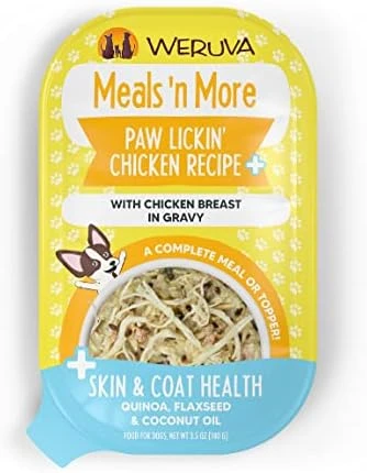 Weruva Dog Meals 'n More Natural Wet Dog Food, Paw Lickin’ Chicken Recipe Plus Skin & Coat Health, 3.5oz Cup (Pack Of 12) 10 Weruva Dog Meals 'n More Natural Wet Dog Food, Paw Lickin’ Chicken Recipe Plus Skin & Coat Health, 3.5oz Cup (Pack Of 12) - Image 10