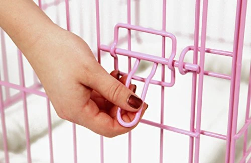 Carlson Pink Secure And Compact Single Door Metal Dog Crate, Small 2 Carlson Pink Secure And Compact Single Door Metal Dog Crate, Small - Image 2